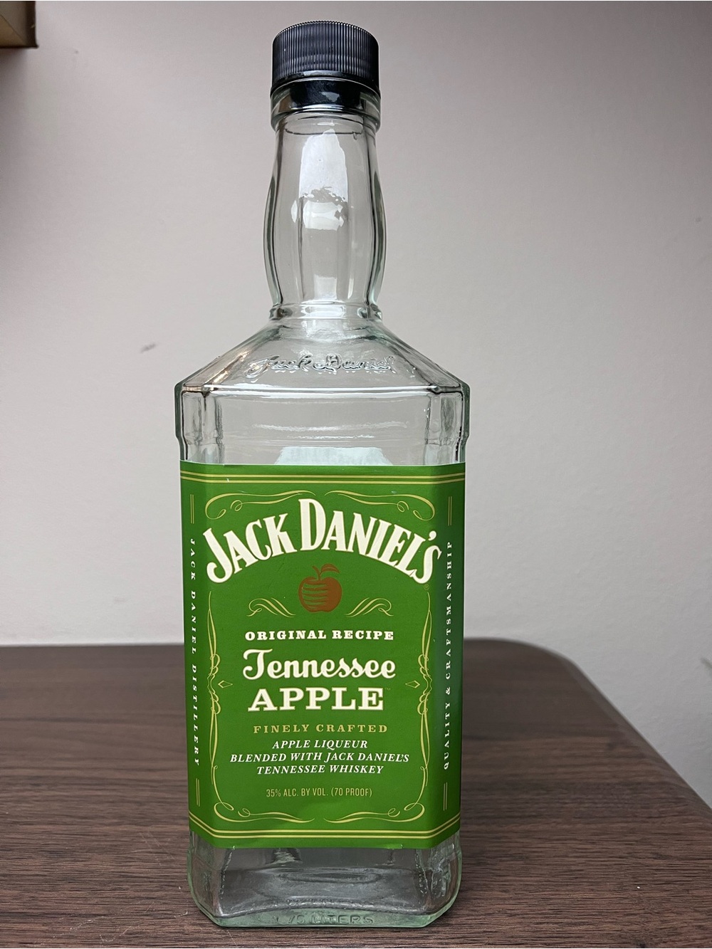 Jack Daniels Tennessee Apple Whiskey - Empty Bottle - 1.75L - Green